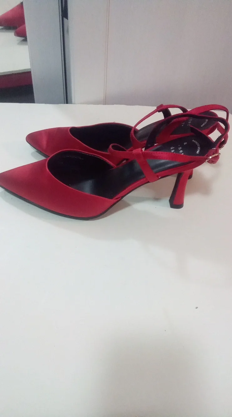 a new day Red Pointed Slingback Heels